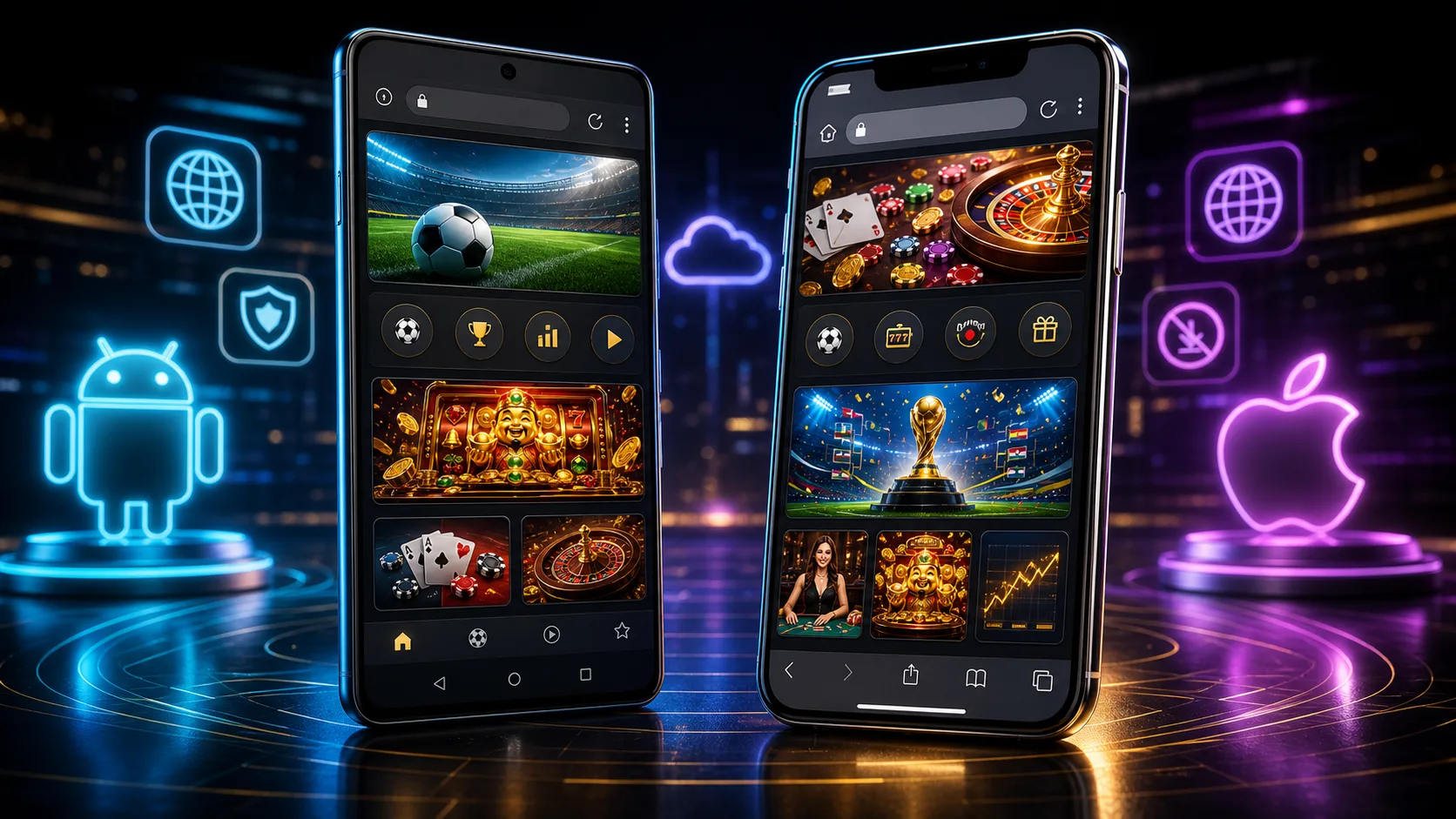 Experiência blaze compatível com Android e iOS no navegador mobile